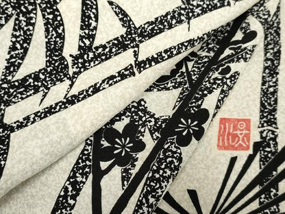 平和屋着物●伝統工芸士 水谷滉 訪問着 松竹梅文 正絹 逸品 AABF4209cs