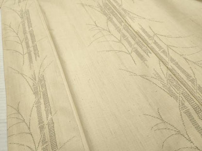 平和屋着物●結城紬 100亀甲 飛び亀甲 竹 正絹 逸品 AABF4217cs