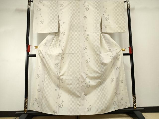 平和屋着物●結城紬　80亀甲　飛び亀甲　吉祥花丸間道　やまと誂製　正絹　逸品　AABF4218cs