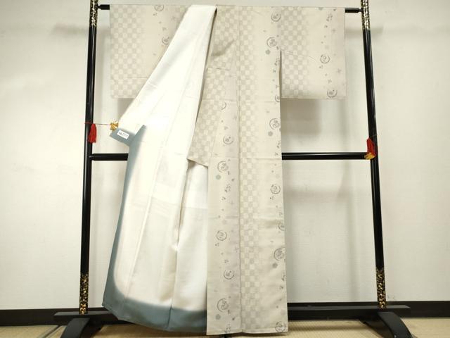 平和屋着物●結城紬　80亀甲　飛び亀甲　吉祥花丸間道　やまと誂製　正絹　逸品　AABF4218cs