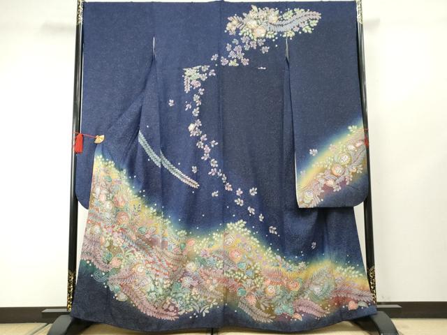 平和屋着物●豪華振袖 辻が花 暈し染め 金彩 金通し地 やまと誂製 正絹 逸品 AABF4220cs