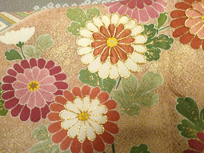 平和屋着物●京友禅の第一人者 松井青々 訪問着 駒刺繍 絞り 吉祥草花文 金彩 正絹 逸品 AABF4223cs