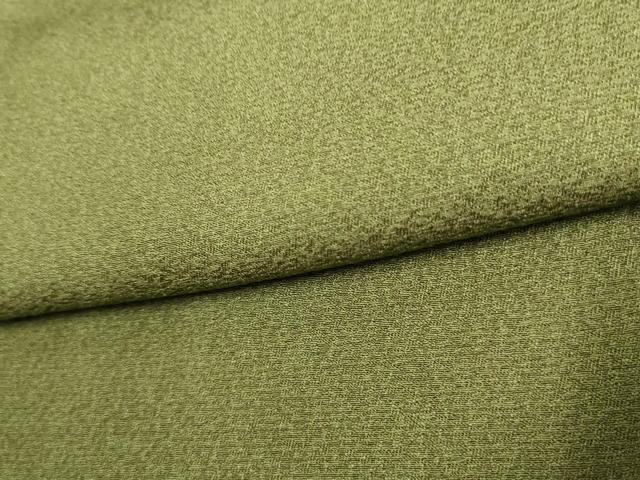 平和屋着物●豪華振袖 色無地 松葉色 正絹 逸品 AABF4227cs