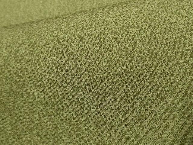 平和屋着物●豪華振袖 色無地 松葉色 正絹 逸品 AABF4227cs
