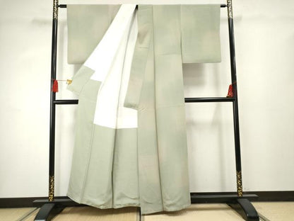 平和屋着物●上質な小紋 作家物 霞文 暈し染め 正絹 逸品 AABF4230cs