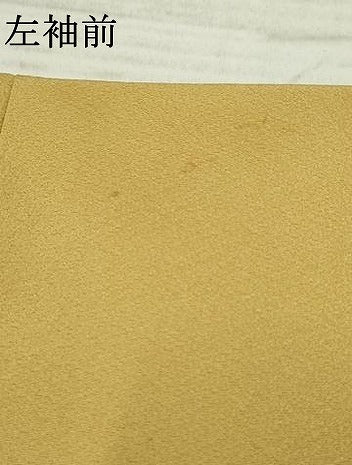 平和屋着物●上質な色無地 泥染め 芥子色 反端付き 正絹 逸品 AABF4233cs