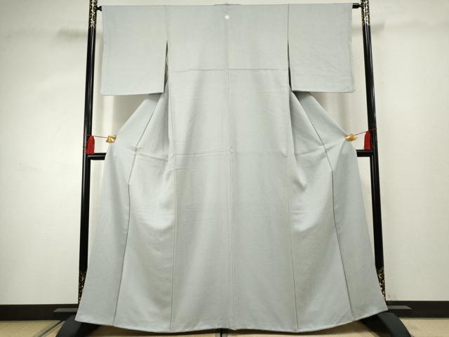 平和屋着物●上質な色無地　紋意匠　暁鼠色　正絹　逸品　AABF4236cs