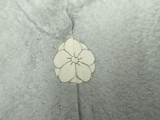 平和屋着物●上質な色無地　紋意匠　暁鼠色　正絹　逸品　AABF4236cs