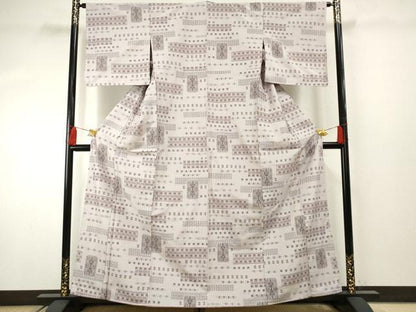 平和屋着物●上質な紬 琉球絣文様 胴抜き仕立て 正絹 逸品 未使用 AABF4239cs