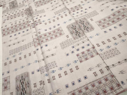 平和屋着物●上質な紬 琉球絣文様 胴抜き仕立て 正絹 逸品 未使用 AABF4239cs