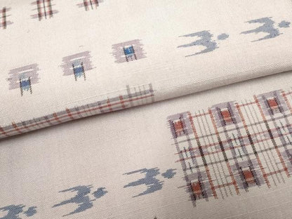 平和屋着物●上質な紬 琉球絣文様 胴抜き仕立て 正絹 逸品 未使用 AABF4239cs
