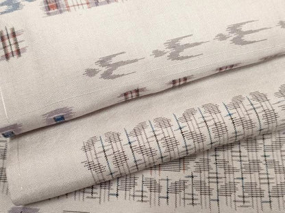 平和屋着物●上質な紬 琉球絣文様 胴抜き仕立て 正絹 逸品 未使用 AABF4239cs