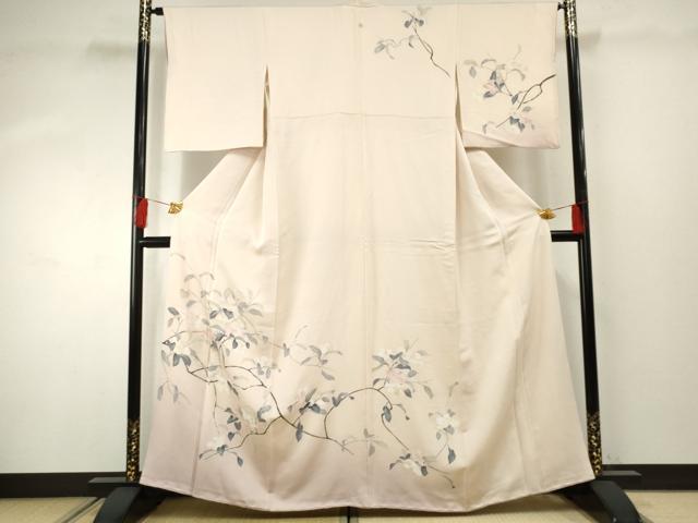 平和屋着物●訪問着 友禅 枝花文 暈し染め 正絹 逸品 AABF4240cs