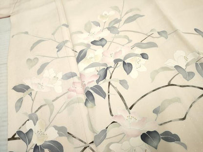 平和屋着物●訪問着 友禅 枝花文 暈し染め 正絹 逸品 AABF4240cs