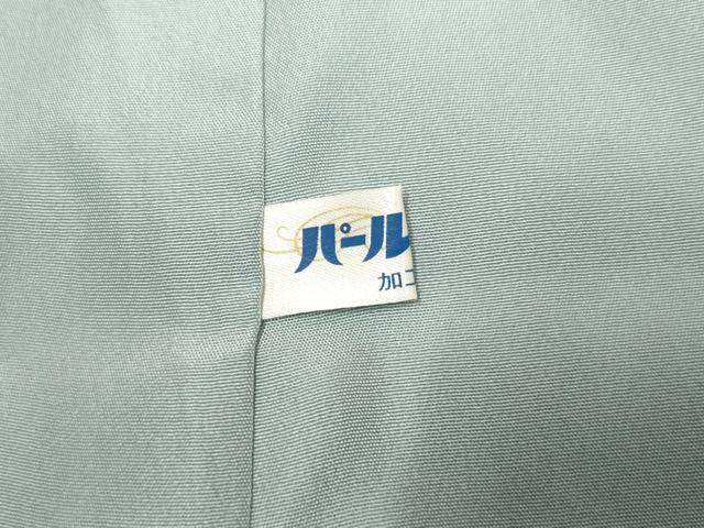 平和屋着物●上質な色無地 紋意匠 浅縹色 正絹 逸品 AABF4241cs