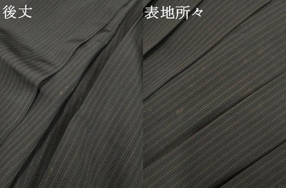 平和屋着物●男性 馬乗り袴 縞 正絹 逸品 AABF4244cs