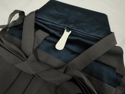 平和屋着物●男性 馬乗り袴 縞 正絹 逸品 AABF4244cs