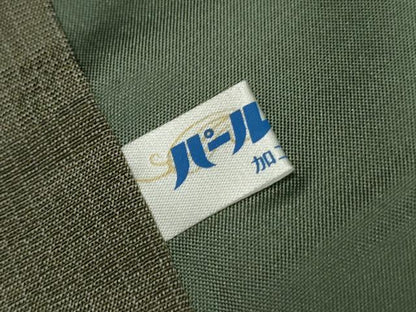 平和屋着物●男性 お召 色無地 山鳩色 キングサイズ 正絹 逸品 AABF4247cs