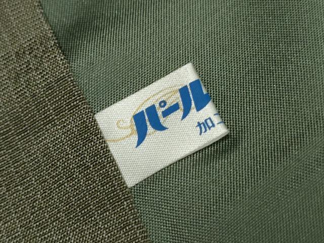 平和屋着物●男性 お召 色無地 山鳩色 キングサイズ 正絹 逸品 AABF4247cs