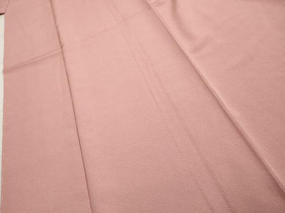 平和屋着物●上質な色無地 紅梅色 京都きもの友禅扱い 正絹 逸品 未使用 AABF4250cs
