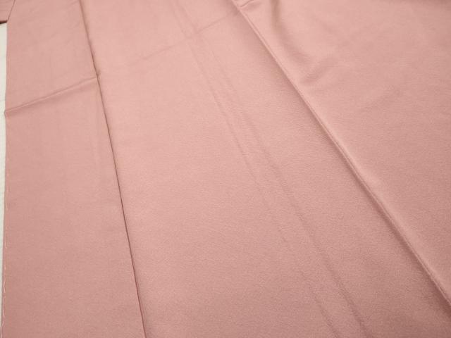 平和屋着物●上質な色無地 紅梅色 京都きもの友禅扱い 正絹 逸品 未使用 AABF4250cs
