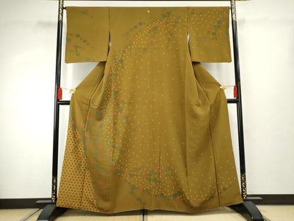 平和屋着物●訪問着 枝花文 正絹 逸品 AABF4254cs