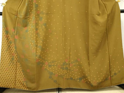 平和屋着物●訪問着 枝花文 正絹 逸品 AABF4254cs