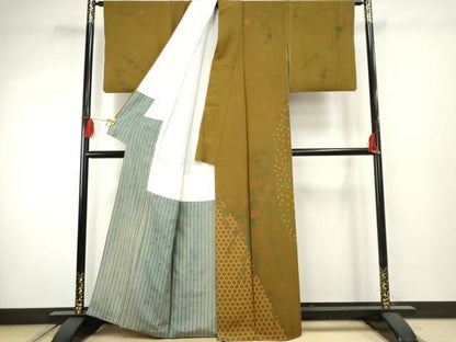 平和屋着物●訪問着 枝花文 正絹 逸品 AABF4254cs