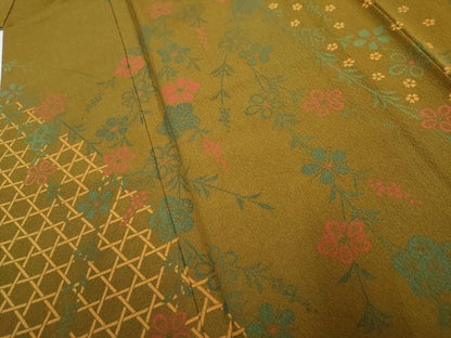 平和屋着物●訪問着 枝花文 正絹 逸品 AABF4254cs
