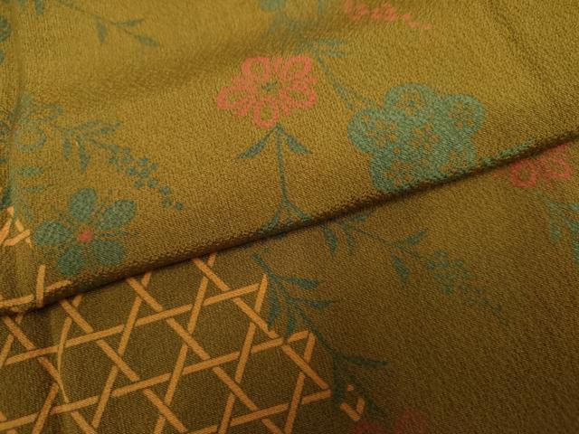 平和屋着物●訪問着 枝花文 正絹 逸品 AABF4254cs
