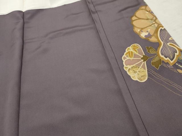 平和屋着物●訪問着 泰常 駒刺繍 草花文 暈し染め 正絹 逸品 AABF4257cs