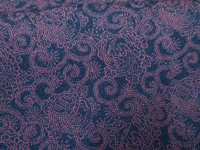平和屋着物●江戸小紋　みの亀　鶴　花唐草文　正絹　逸品　AABF4263cs