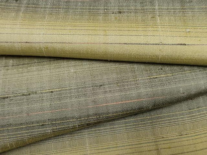 平和屋着物●上質な紬 横段文 正絹 逸品 AABF4266cs