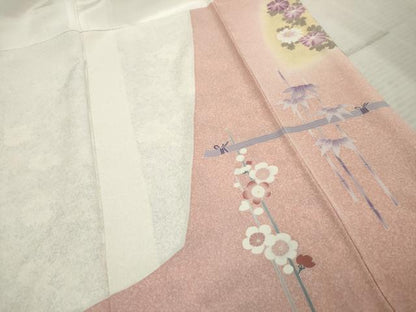 平和屋着物●訪問着 友禅 作家物 克尚 笹竹花文 暈し染め 正絹 逸品 AABF4267cs