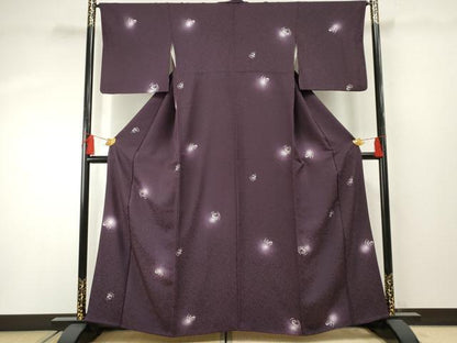 平和屋着物●上質な小紋 ほたる暈し 兎 うさぎ 正絹 逸品 AABF4270cs