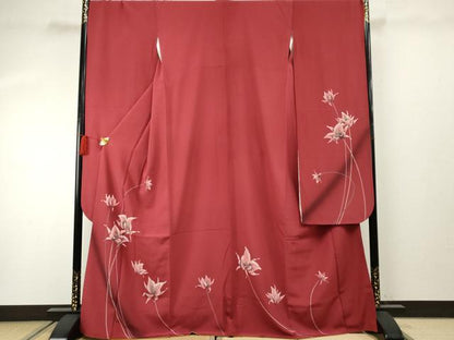 平和屋着物●豪華振袖 枝花文 暈し染め 鈴乃屋扱い 正絹 逸品 AABF4271cs