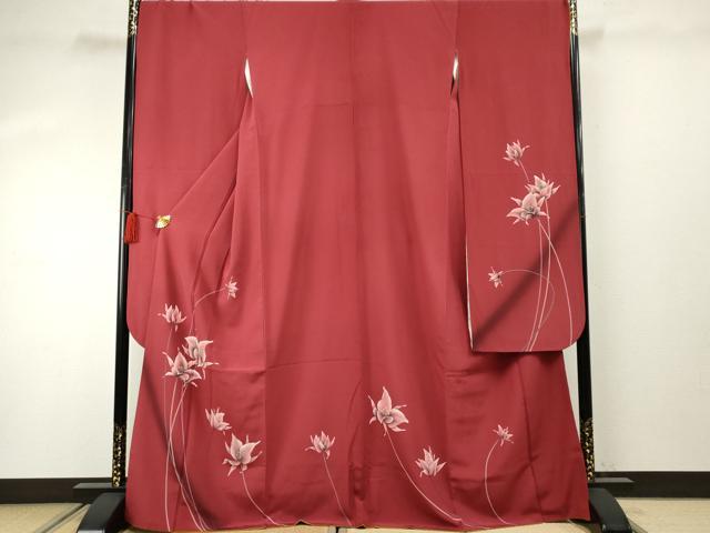 平和屋着物●豪華振袖 枝花文 暈し染め 鈴乃屋扱い 正絹 逸品 AABF4271cs
