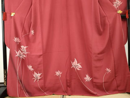平和屋着物●豪華振袖 枝花文 暈し染め 鈴乃屋扱い 正絹 逸品 AABF4271cs
