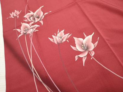 平和屋着物●豪華振袖 枝花文 暈し染め 鈴乃屋扱い 正絹 逸品 AABF4271cs