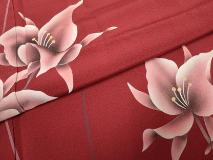 平和屋着物●豪華振袖 枝花文 暈し染め 鈴乃屋扱い 正絹 逸品 AABF4271cs