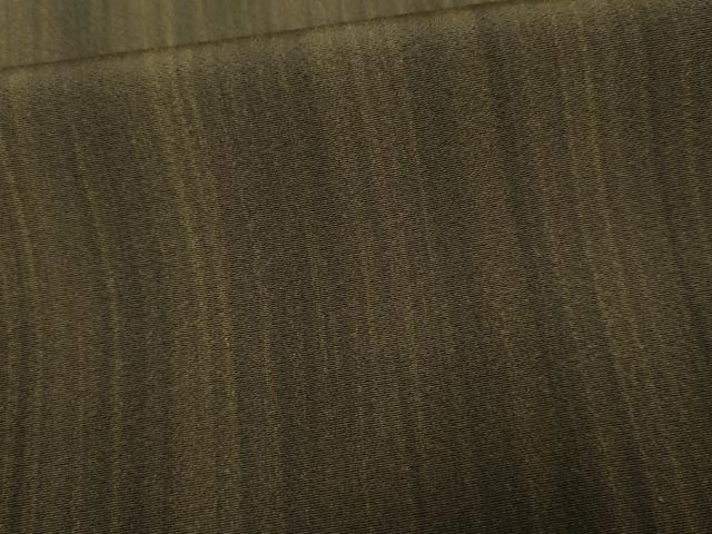 平和屋着物●小堀三千尋 小紋 緑茶染 霞縞 正絹 逸品 AABF4273cs