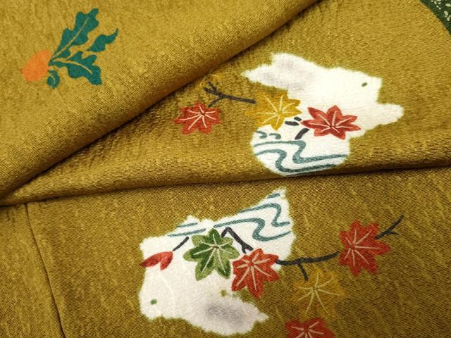 平和屋着物●上質な小紋 兎 うさぎ 成り物 正絹 逸品 AABF4274cs