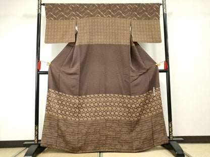 平和屋着物●二代目 川村久太郎 訪問着 流水花唐草文 正絹 逸品 AABF4276cs