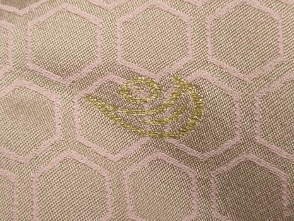 平和屋着物●訪問着 作家物 お召地 刺繍 枝葉丸文 正絹 逸品 AABF4287cs