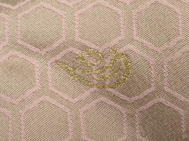 平和屋着物●訪問着 作家物 お召地 刺繍 枝葉丸文 正絹 逸品 AABF4287cs