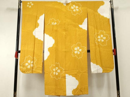 平和屋着物●振袖用長襦袢 無双仕立て 絞り 舞花文 鈴乃屋扱い 正絹 逸品 AABF4291cs