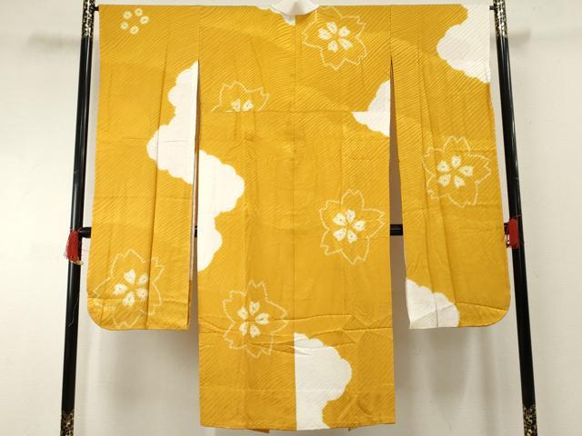 平和屋着物●振袖用長襦袢 無双仕立て 絞り 舞花文 鈴乃屋扱い 正絹 逸品 AABF4291cs