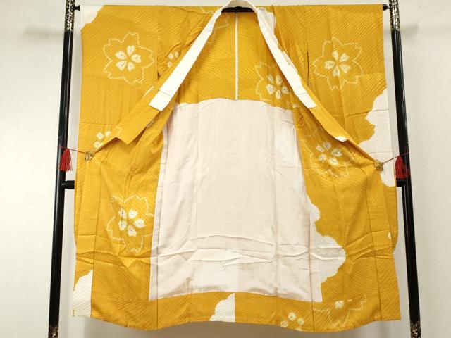 平和屋着物●振袖用長襦袢 無双仕立て 絞り 舞花文 鈴乃屋扱い 正絹 逸品 AABF4291cs