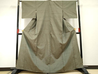 平和屋着物●上質な紬 霞文 正絹 逸品 AABF4296cs