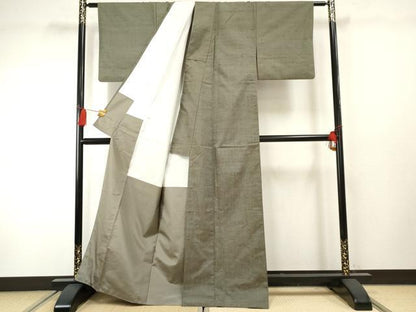 平和屋着物●上質な紬 霞文 正絹 逸品 AABF4296cs